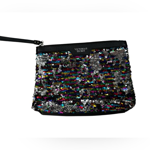Victoria's Secret sequin‎ pouch with zipper 10x7x2 inches - Picture 1 of 6
